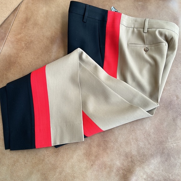 ⭐️⭐️⭐️SOLD ⭐️⭐️⭐️ Burberry Lottie Colorblock Grain de Poudre Wool Trousers - Picture 7 of 17